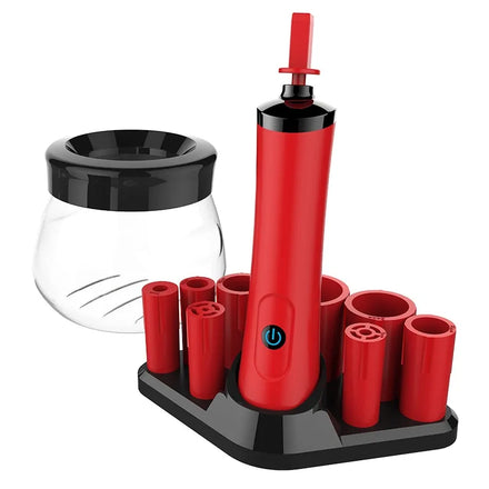 Electric Makeup Brush Cleaner in shade Red