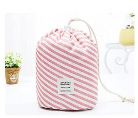 Waterproof Makeup Bag in shade Pink Stripe