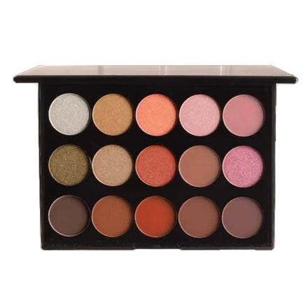 15 Shade Powdered Eyeshadow Palette in shade Sunset ESP201
