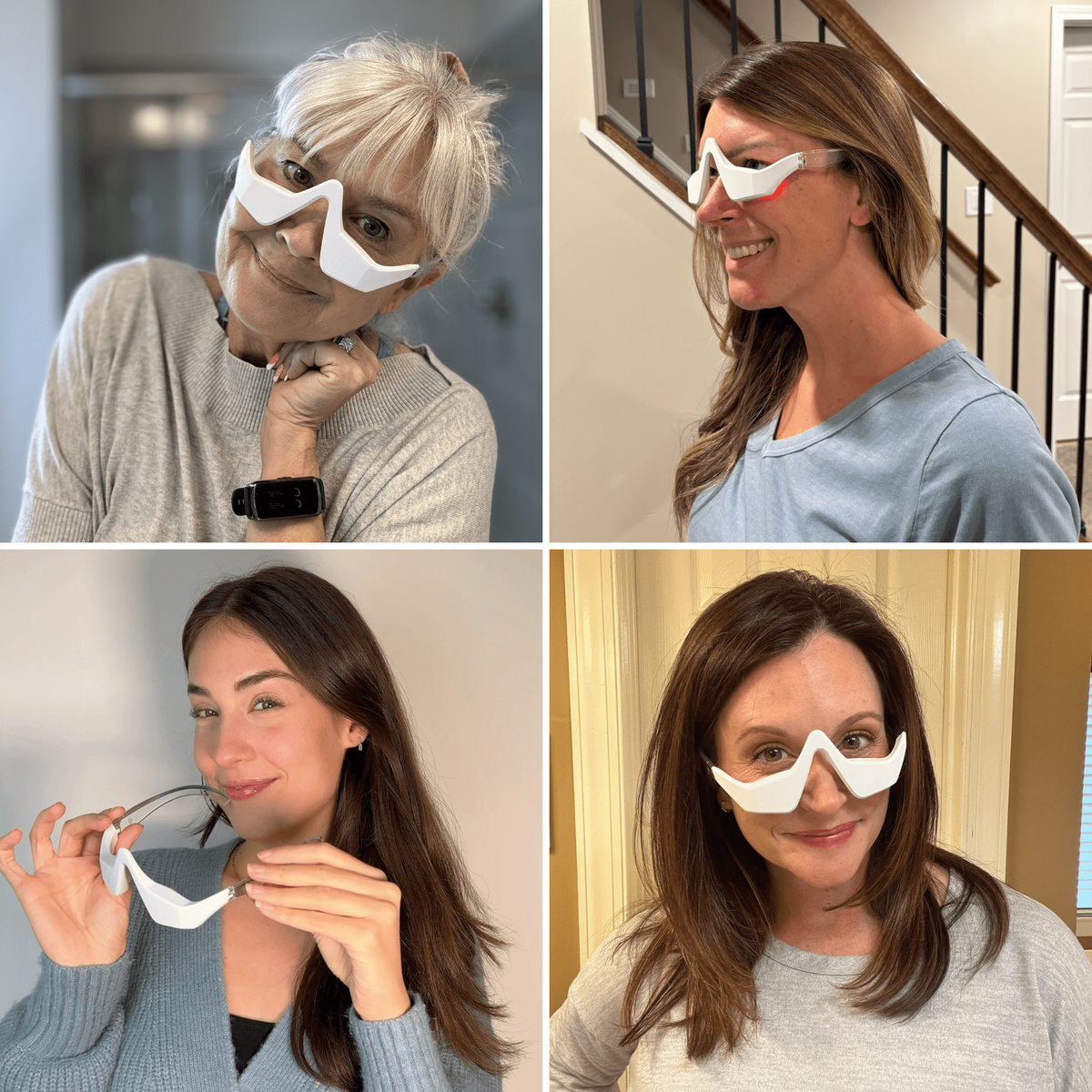Woman wearing the ReviveEyes device