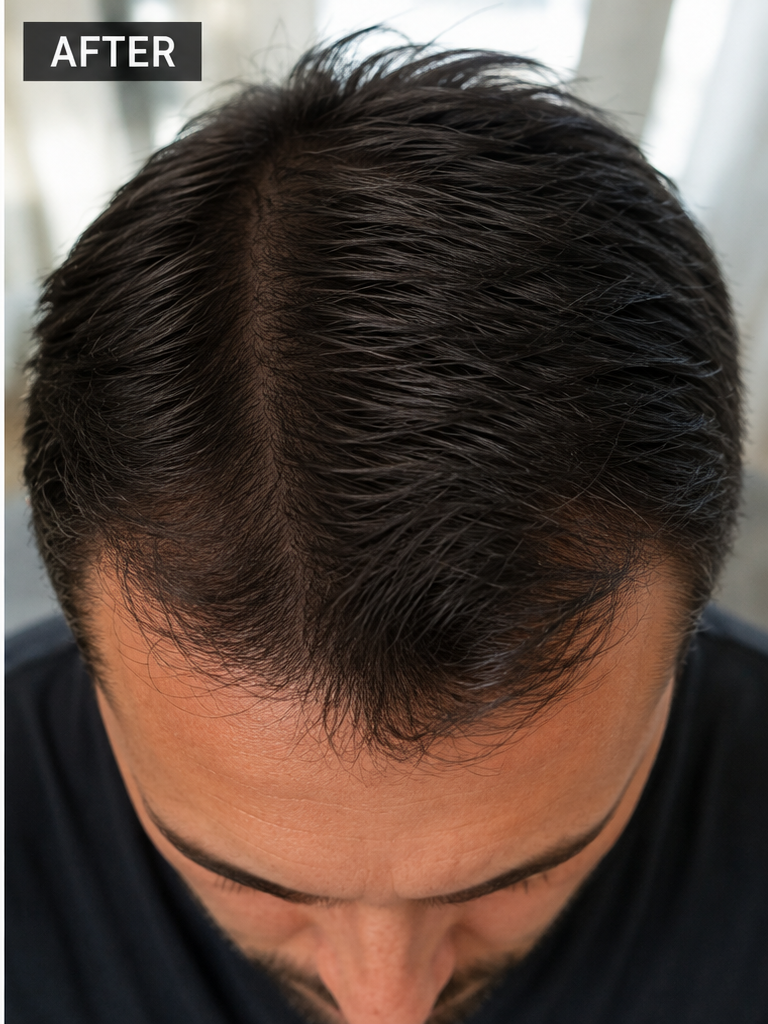 Hairline coverage — after