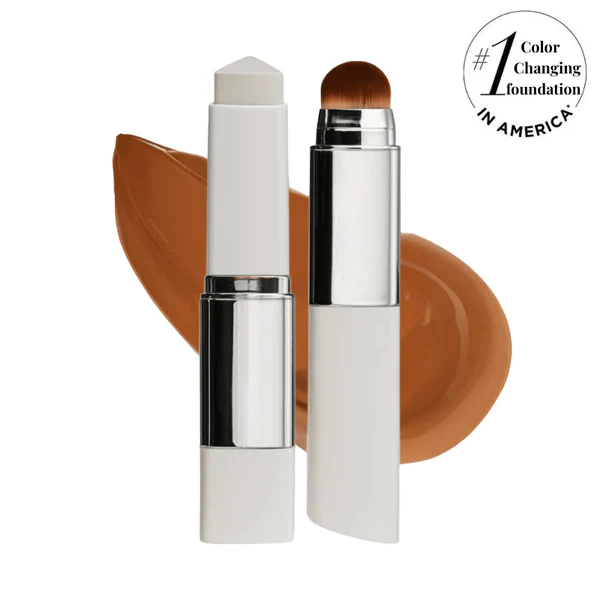 Woman applying the adaptive foundation stick