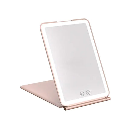 Foldable Makeup Mirror Touch Screen Makeup Mirror in shade rose red