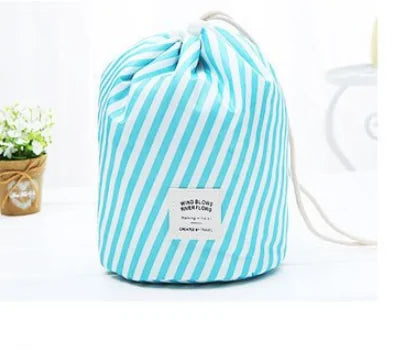 Waterproof Makeup Bag in shade Blue Stripe