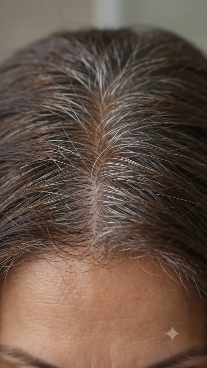 Gray roots — before